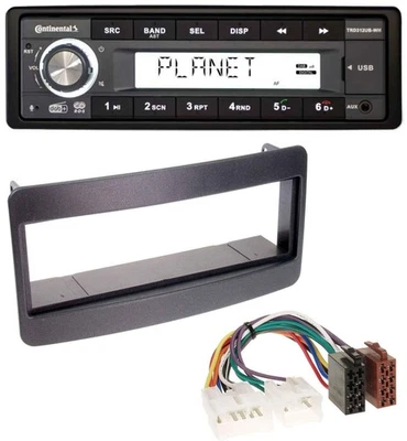 Continental USB 1DIN AUX DAB MP3 Autoradio für Toyota Celica, MR2 - schwarz - Bild 1 von 4