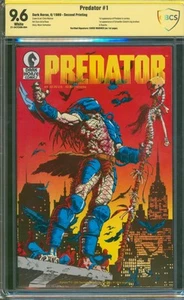 Predator #1 2nd Print ⭐ CBCS 9.6 Signed Chris Warner ⭐ Dark Horse Comic 1989 - Picture 1 of 3