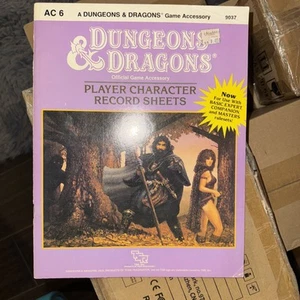 Dungeons & Dragons Player Character Record Sheets AC 6 TSR D&D 9037 Vintage’85 - Picture 1 of 4