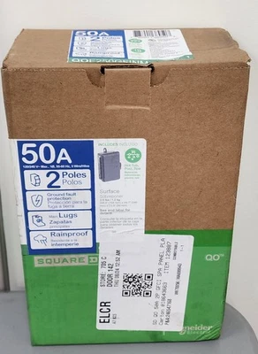Square D QOE250GFINM 50A Spa Panel Main Lug Load Center 2 Poles 120/240v NEW BOX - Image 1 of 4