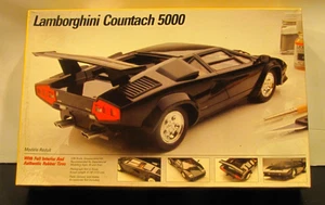 Testors (1991) 1/24 Scale Lamborghini Countach 5000 Model Kit #236 SEALED PARTS - Picture 1 of 8