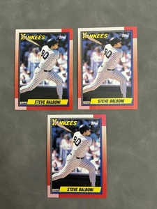 3x 1990 Topps Tiffany #716 Steve Balboni New York Yankees (AP1C8) kostenloser Versand - Bild 1 von 2