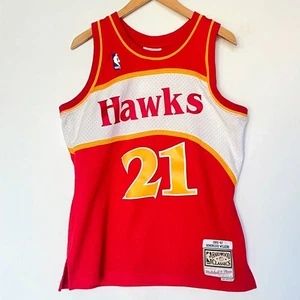 Atlanta Hawks Dominique Wilkins 21 Mitchell & Ness Red 1986/87 Authentic Jersey - Picture 1 of 12