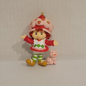 Pastel corto de fresa vintage Carlton Heirloom con adorno de natillas 2001 - Imagen 1 de 6