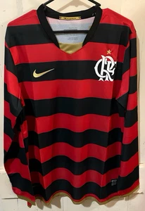 CR Flamengo 2008 Long Sleeve Home Shirt Retro Jersey 08 Mengo CRF Adriano Obina - Picture 1 of 8
