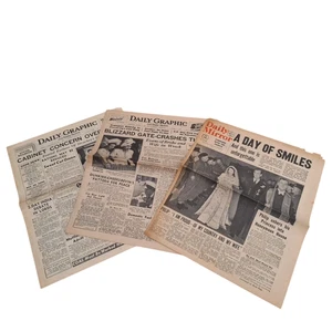 1947 Newspapers x 3 Daily Mirror & Daily Graphic Elizabeth II Wedding - Comments - Picture 1 of 24