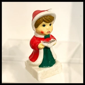 Vintage Christmas Caroler Candle 6" Unlit | Made in China H.P. - Picture 1 of 5