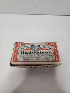 Vintage 1960’s Budweiser Bottle Salt and Pepper Shakers With Box - Picture 1 of 11