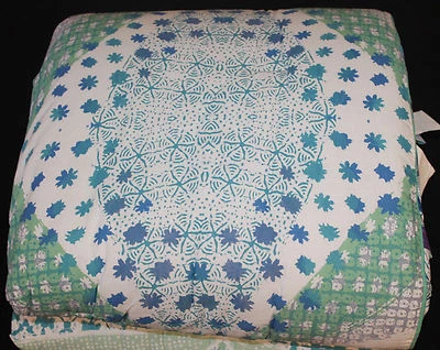 Juego de edredón Boho Boutique F/Q 3 piezas azul verde nuevo con defecto #985 Foto 1 de 4