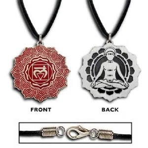 Root Chakra Pendant W Cord Necklace Red Spine Survival Security Confidence - Picture 1 of 1