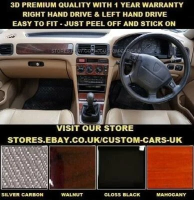 Kit de tablero ROVER 600 618 620 623 madera de nogal plata carbono brillante negro caoba - Imagen 1 de 4