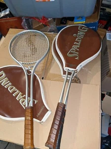 Tennisschläger Spaulding Smasher Metal Standard Head 4-1/2 L mit Bezug Vintage - Bild 1 von 9