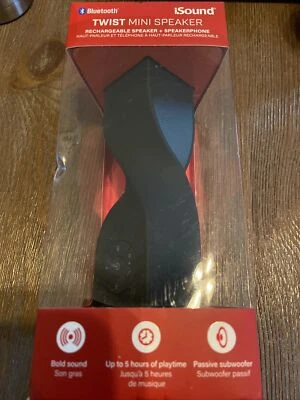 iSound ISOUND-6366 Twist Mini Portable Bluetooth Speaker and Spearkphone (Black) - Image 1 of 4