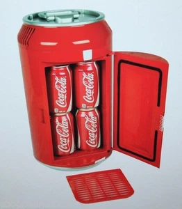 COCA COLA MINI CAN FRIDGE REFRIGERATOR COKE THERMOELECTRIC COOLER 12VDC OR 110AC - Picture 1 of 11