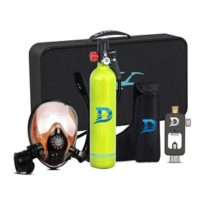 1.0L Scuba Tank Snorkel Diving Mask Support 15-20 Minutes Underwater Breathing - Picture 1 of 18