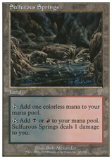 Magic the Gathering MTG Sulfurous Springs (345) Seventh Edition   LP