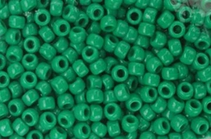 900 Opaque Green Acrylic 9x6mm Pony Crow Beads with 4mm Hole * - Picture 1 of 1