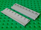Lego Plate with Door Rail 2x8 [30586] Bright Grey x2