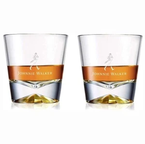 2x Johnnie Walker Whisky Diamond Base Rocks Glass Tumbler Brand New 30cl 300ml - Foto 1 di 9