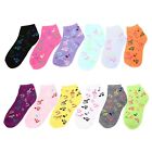 12 Pairs Assorted Colors Music Notes Women Ankle Socks 9-11
