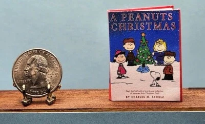 LEE ANN BORGIA MINIATURE BOOKS 1:6 SCALE MINIATURE BOOK PEANUTS CHRISTMAS PLAYSCALE BARBIE