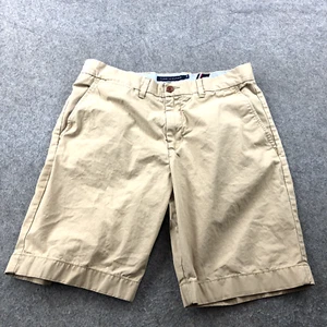 Tommy Hilfiger Shorts Mens 34 Beige Flat Front Classic Fit Preppy 10" Inseam * - Picture 1 of 8