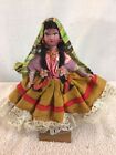 Vtg 1970 MEXICO International Souvenir Collectors Doll 6 3/4" Tall pre-owned