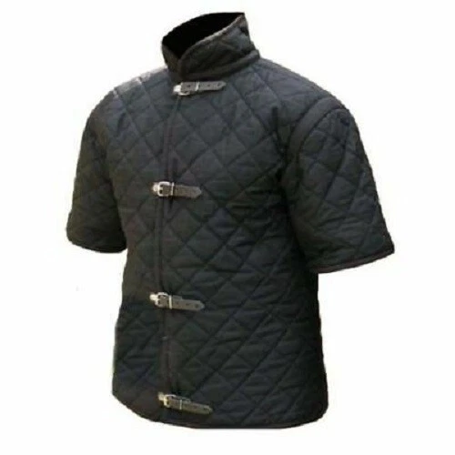 New Brand Gambeson Thick Padded Black Aketon Medieval vest Jacket COSTUMES SCA - Image 1 of 1