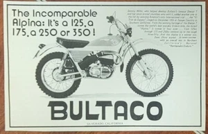 1973 Alpina 350 Motorcycle Print Ad El Trial de Espana Sammy Miller Winner - Picture 1 of 1