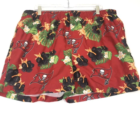 NFL Team Apparel Buccaneers Mens Swim Trunks Size 2XL Casual Beach Swim Trunks Cover