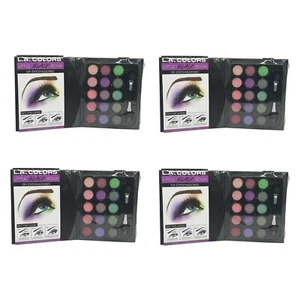 x4 L.A. Colors GLAM Little Black Book 15 Color Eyeshadow Pocket Palette New - Picture 1 of 8
