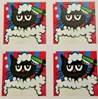 NEW NOT ACEO STICKERS 2X2 "CAT BATH TIME  (4 STICKERS) 2000-now 