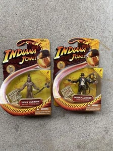"Kingdom of Crystal Skull 2008 par #3 Indiana Jones con Idol y Ugha Warrior 3,75" - Imagen 1 de 4