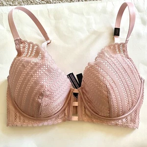 Victoria's Secret leicht gepolsterter Ausschnitt-BH Spitze 32DD Blush Pink - Bild 1 von 7