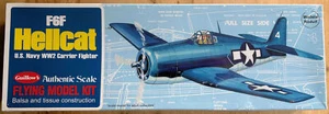 GUILLOWS 1/32-scale GRUMMAN F6F HELLCAT BALSA FLYING MODEL KIT# 503 WW2 USN VF - Picture 1 of 1