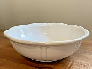 Vintage 1970er McCoy USA Keramik Kunstkeramik 11" Schüssel Becken 7529 weiß perlmutt - Bild 1 von 6