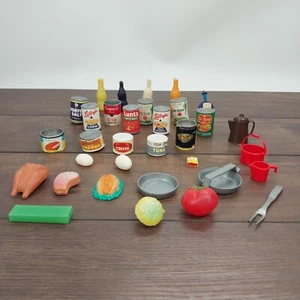 Vintage Toy Dollhouse Can Food Grocery Plastic Canned Goods Hong Kong 33 Pcs. - Picture 1 of 13