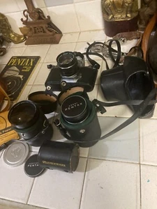 Asahi Pentax Old School 35mm Film Camera W/ Lenses, Filters, Flashes & More - Picture 1 of 23