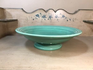 Vintage Fiesta Pottery 12" Footed Light Green Compote HLC Fruit Candy Bowl - Picture 1 of 12