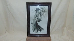 1905 CHARLES ALLAN GILBERT BLACK AND WHITE WOMEN PICKING GRAPES FRAMED PRINT - Picture 1 of 12