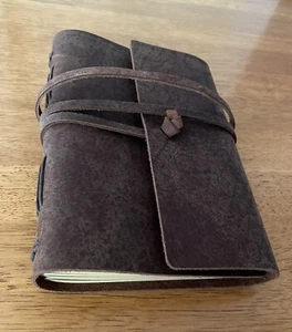 Handmade Rustic Brown Genuine Leather Journal Notebook Bound - Picture 1 of 8
