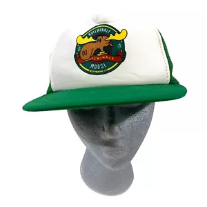 Bullwinkle Moose P.A.T. 1986 vintage Gorra de sombrero de malla verde Ward ajustable - Imagen 1 de 8
