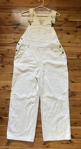 THE LULLABY CLUB Ladies Size M/L ‘Riley' Denim Overalls Cream DEADSTOCK - Picture 1 of 23