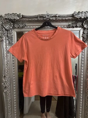 Primark Women’s Coral Orange Basic Casual Regular Fit T-shirt Large 14-16 - Image 1 of 4