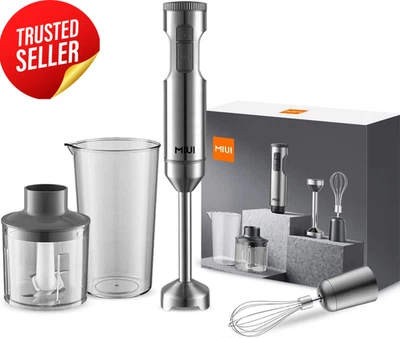 Immersion Blender 1000W 4in1 9 Speed Stainless Steel Stick Blender Beaker Whisk - image 1 of 4