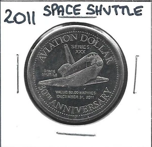 Moneda de dos dólares de aviación del 30 aniversario del transbordador espacial 2011 - Imagen 1 de 2