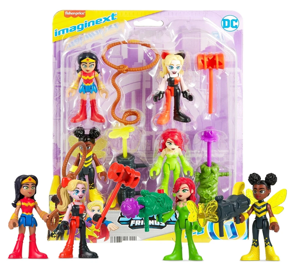 imaginext DC Super Friends Rivals Pack Wonder Woman Harley Bumblebee Poison Ivy - Image 1 of 1