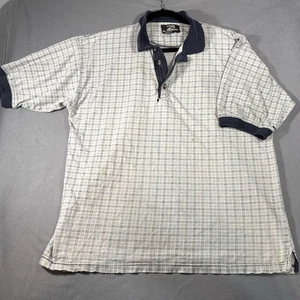 VINTAGE 90er Poloshirt RUE 21 Herren Gr. XL kariert durchgeschlagen dünn weich getragen Mängel - Bild 1 von 15