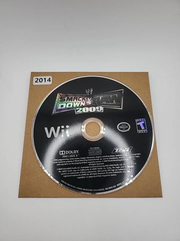 WWE SmackDown vs. Raw 2009 Featuring ECW Nintendo Wii DISC ONLY NO TRACKING - Image 1 of 1