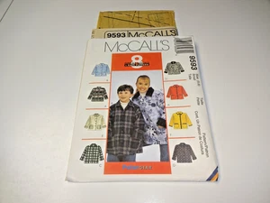 McCall's 9593 Boy's & Girl's Unlined Jacket Size 5, 6 Uncut - 8 Great Looks - Picture 1 of 1